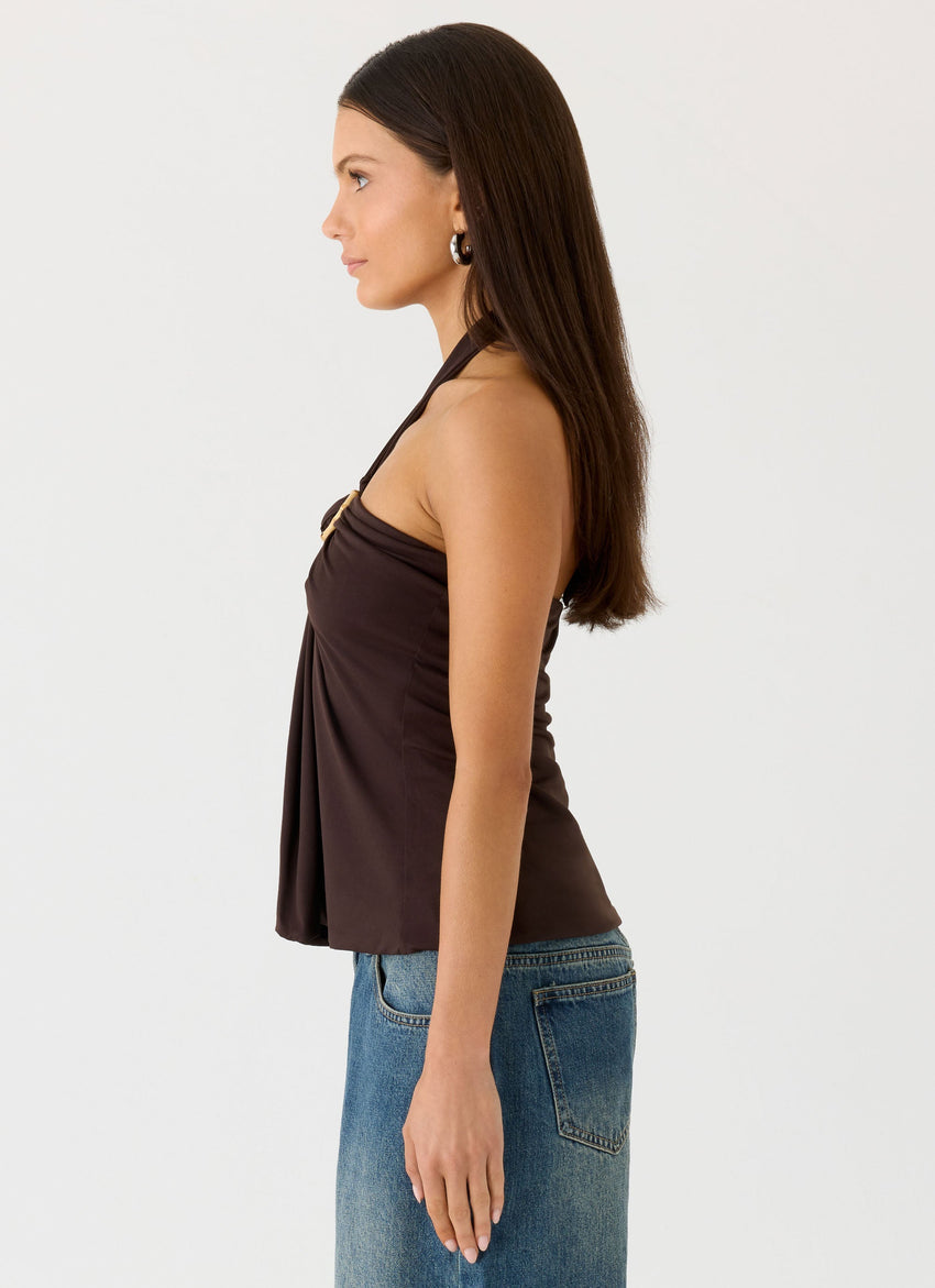 Lorenza Halter Top - Chocolate Torte