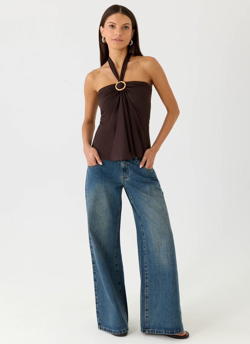 Lorenza Halter Top - Chocolate Torte