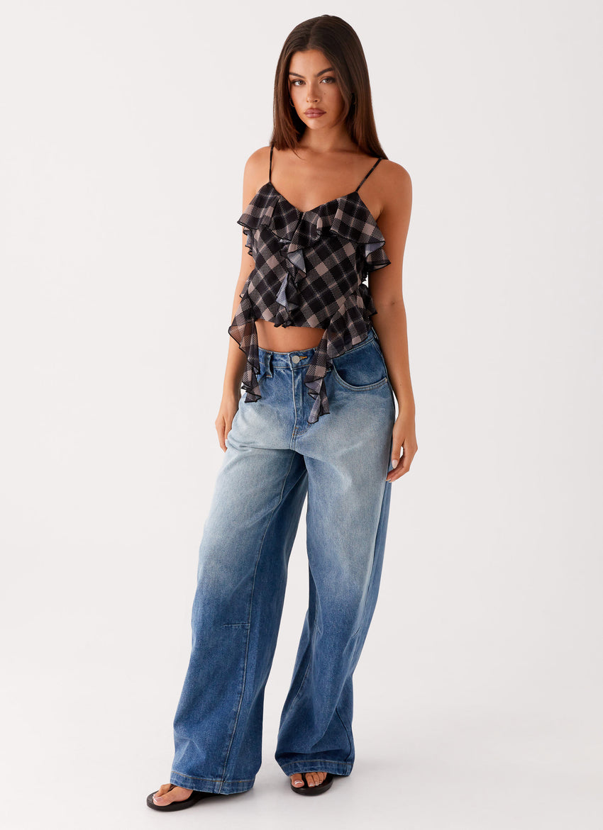 Midwest Low Rise Denim Jeans - Powder Wash Blue