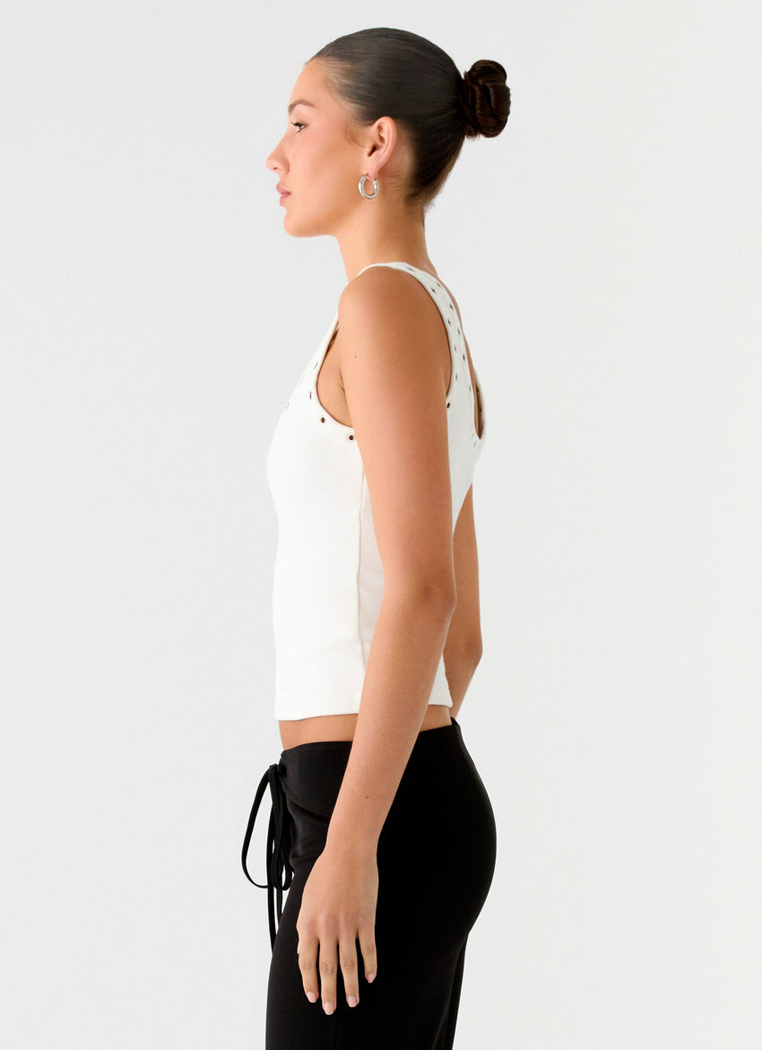 Miliani Eyelet Top - White