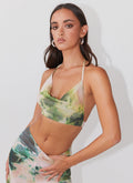 Zenta Cowl Neck Top - Rainforest