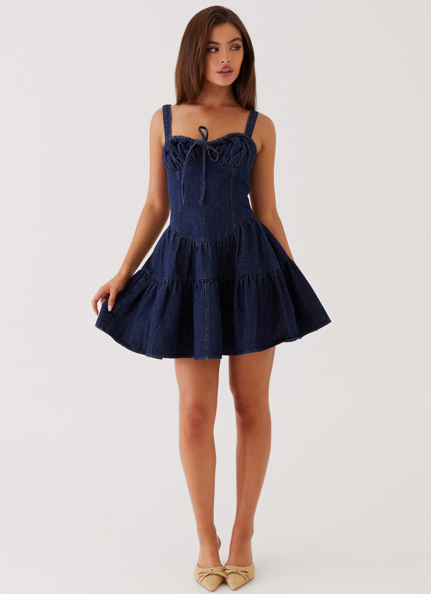Lucie Denim Mini Dress - Indigo
