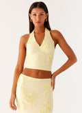 Radiate Halterneck Top - Yellow