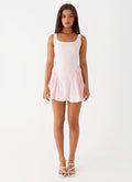 Sassy Soiree Corset Mini Dress - Pink