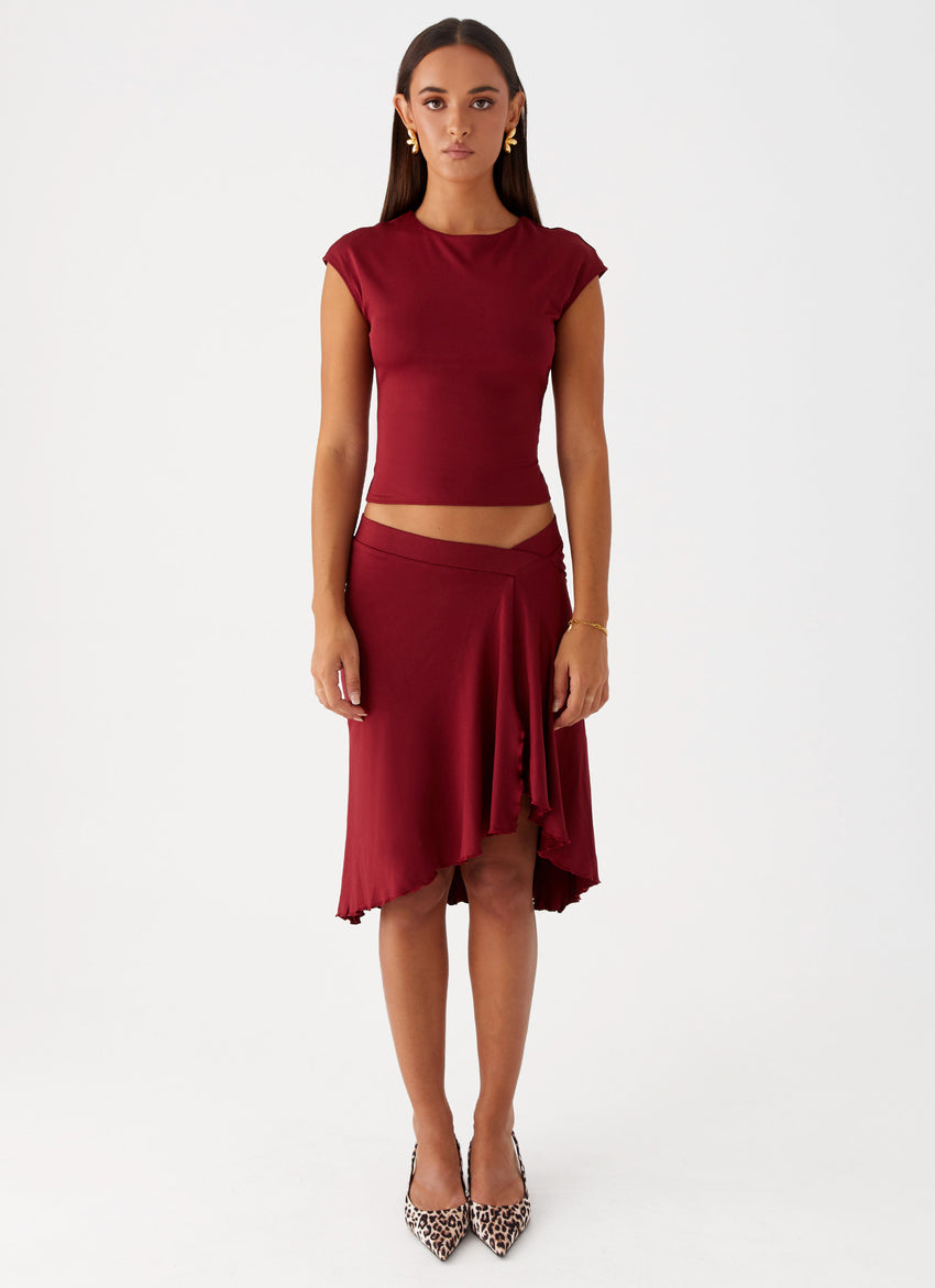 Shes A Lady Top - Red