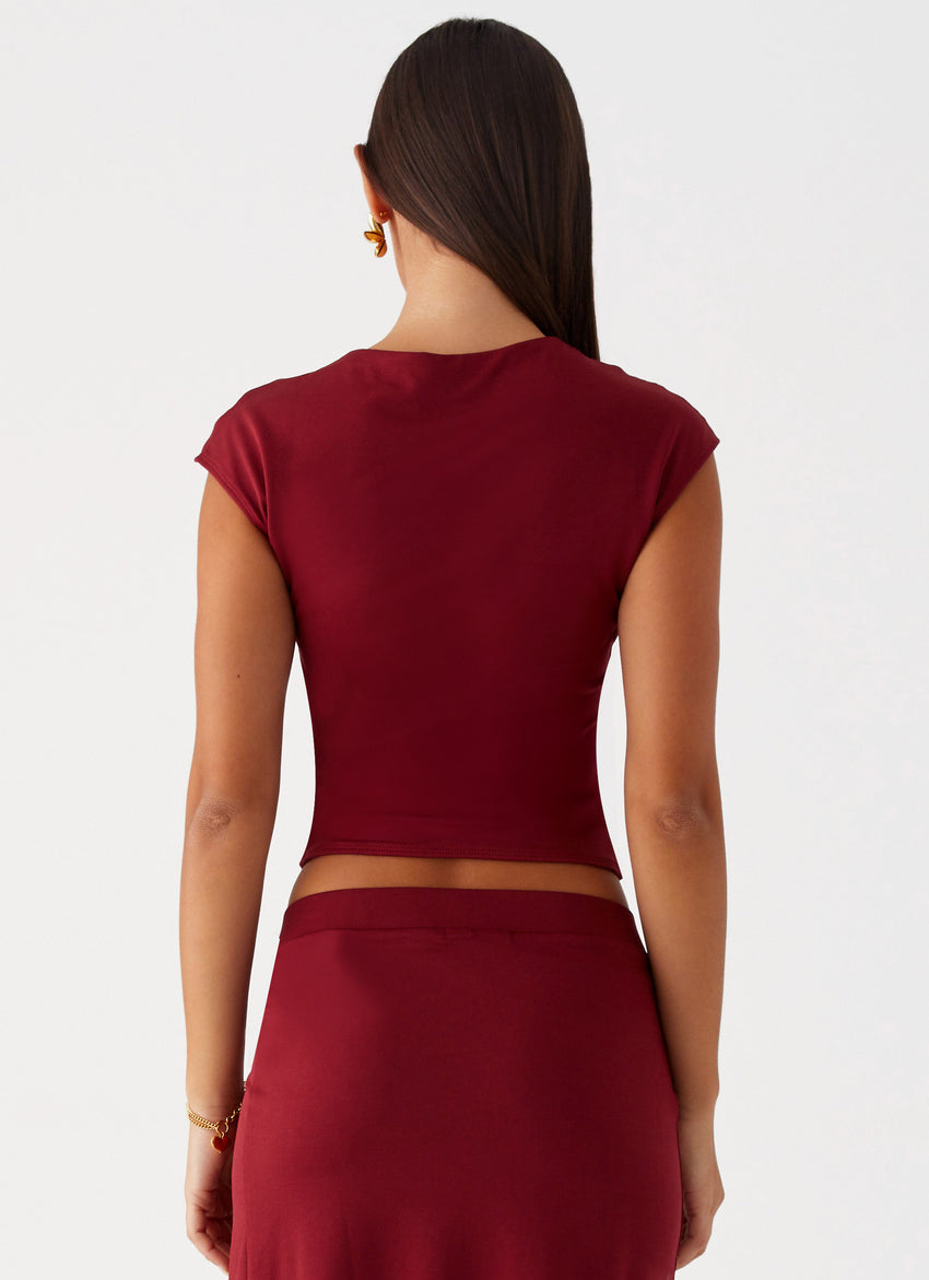 Shes A Lady Top - Red