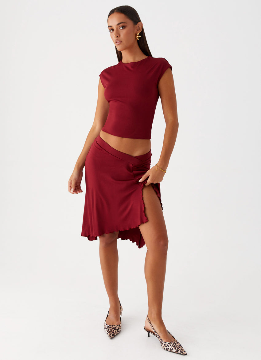 Shes A Lady Top - Red