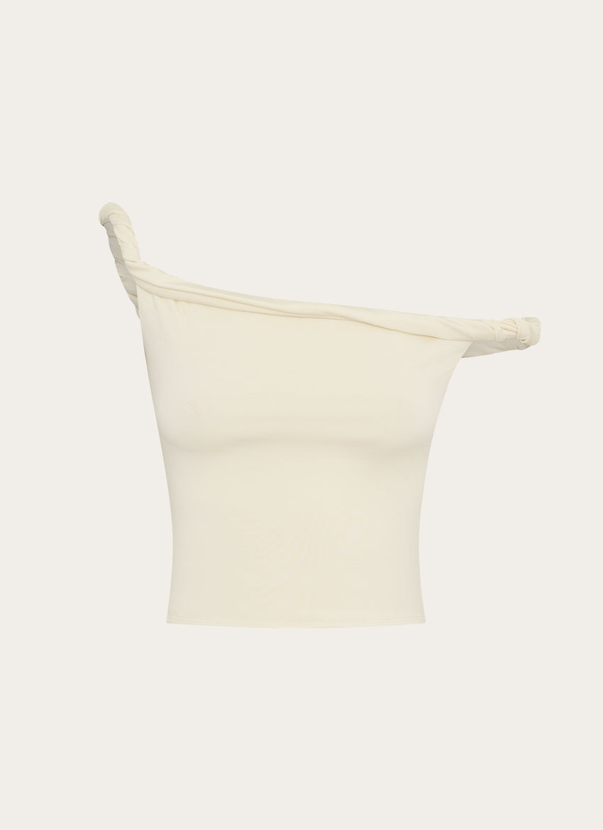 Solace Soul Twist Shoulder Top - Yellow