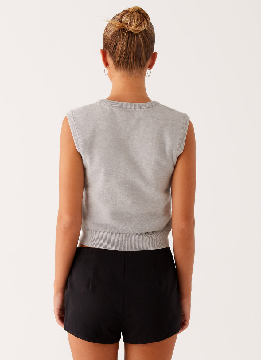 Tyne Knit Vest - Grey