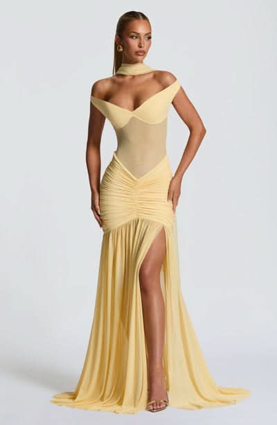 Raven Ruched Maxi Dress