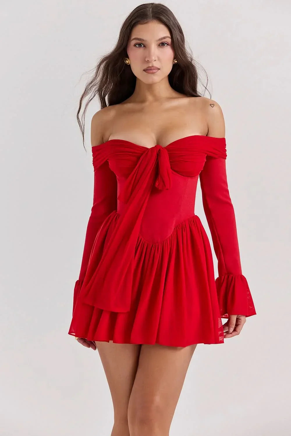Sienna Bow Mini Dress
