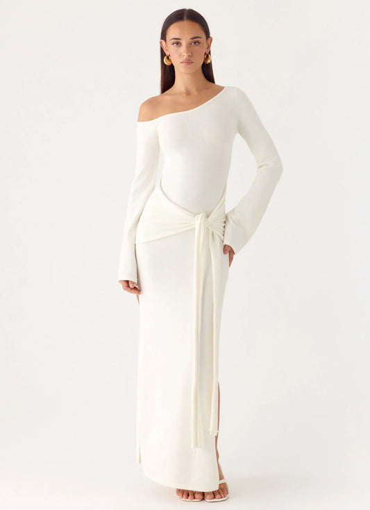 Kova Knit Maxi Dress White