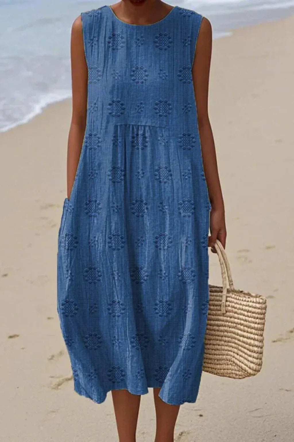 Riley Embroidery Midi Dress