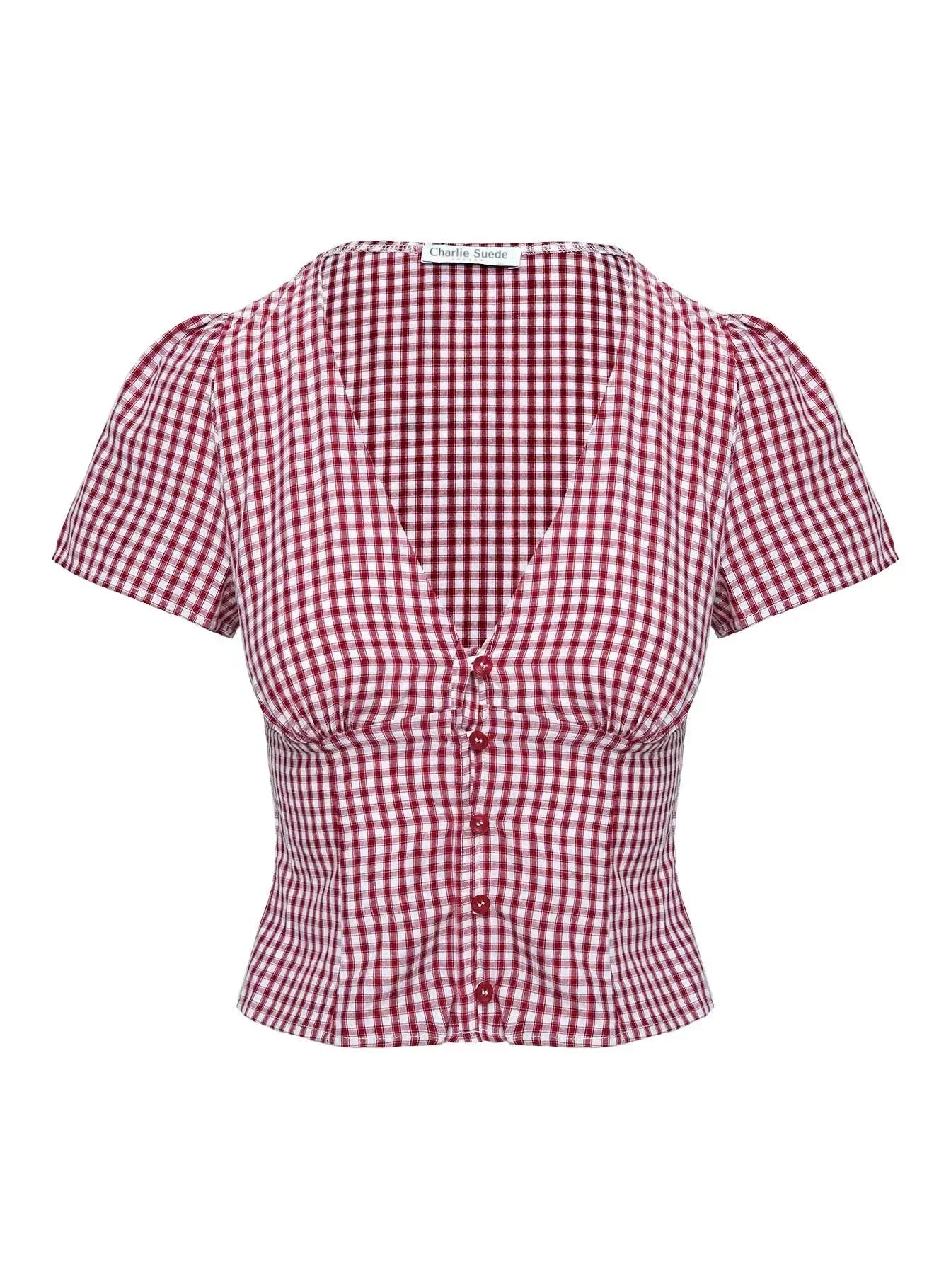 Charlotte Gingham Crop Top