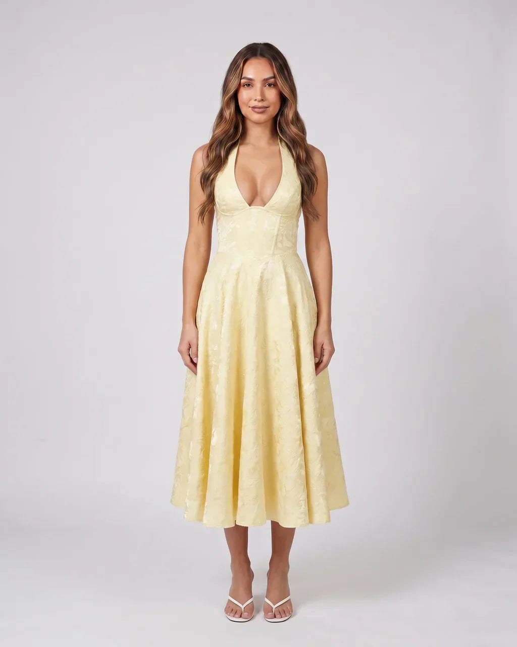 Sienna Jacquard Midi Dress