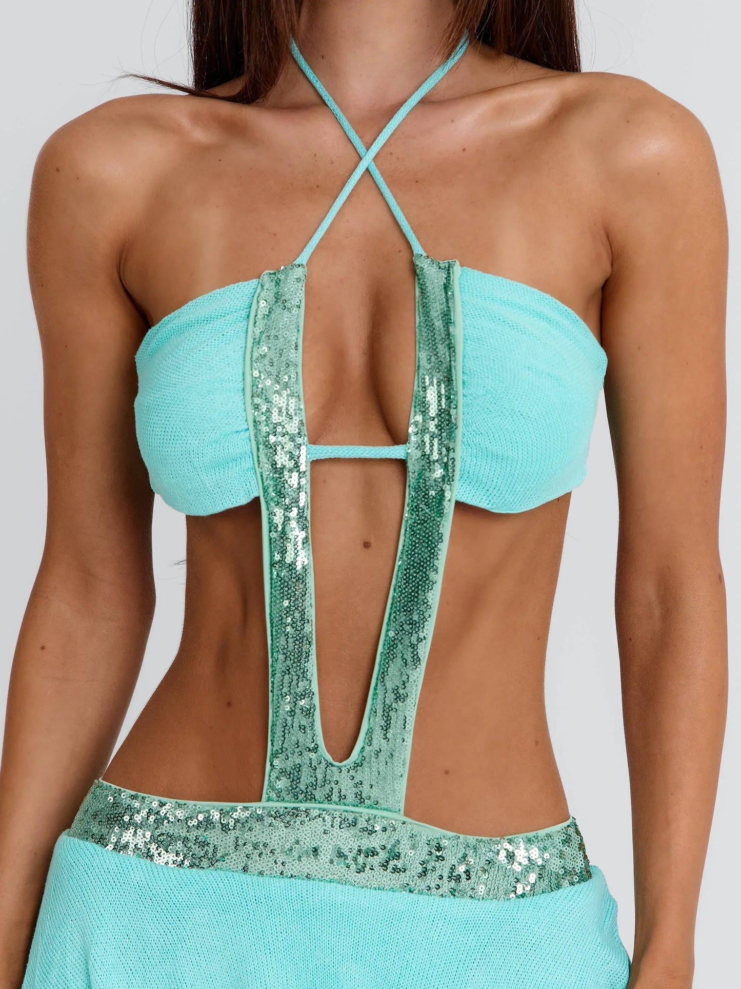Darla Teal Mini Dress