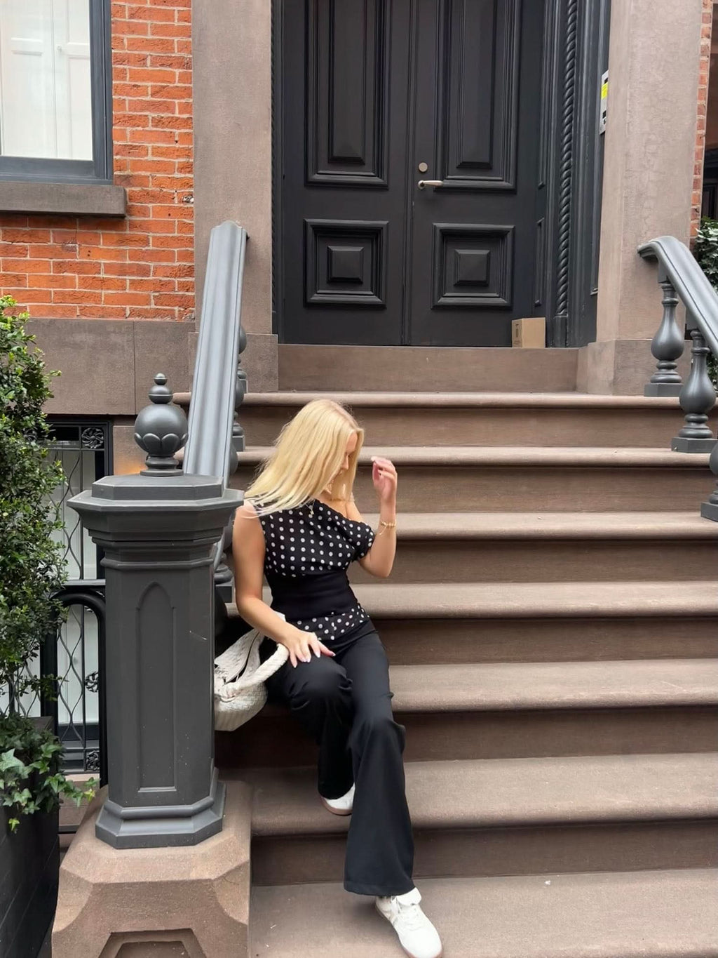 Avery Polka Dot Crop Top