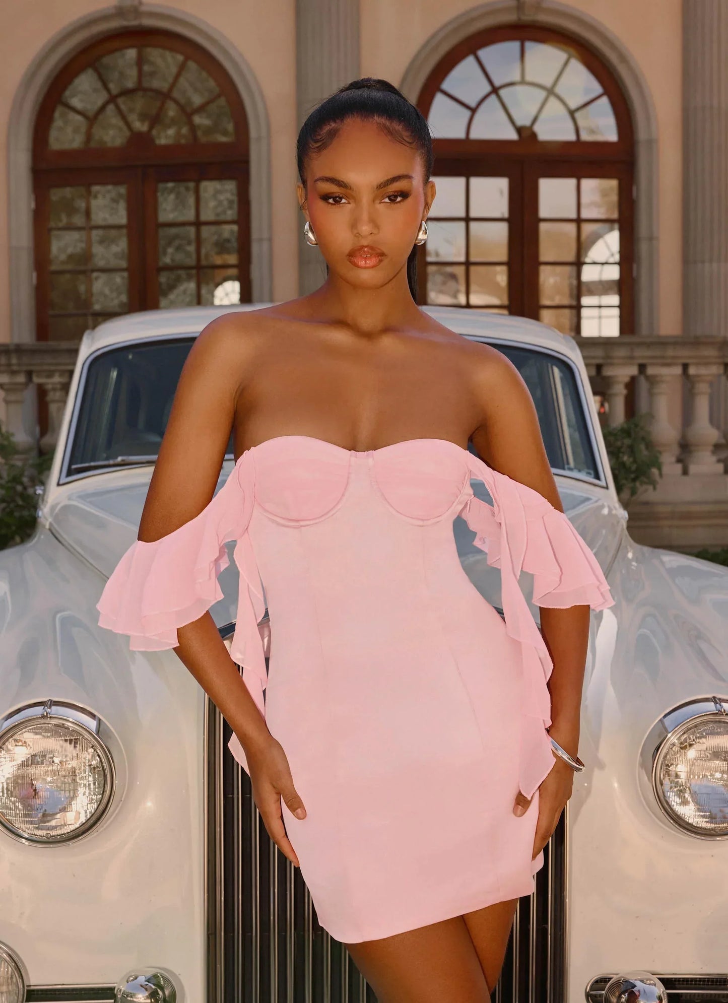 Bex Strapless Mini Dress Pink