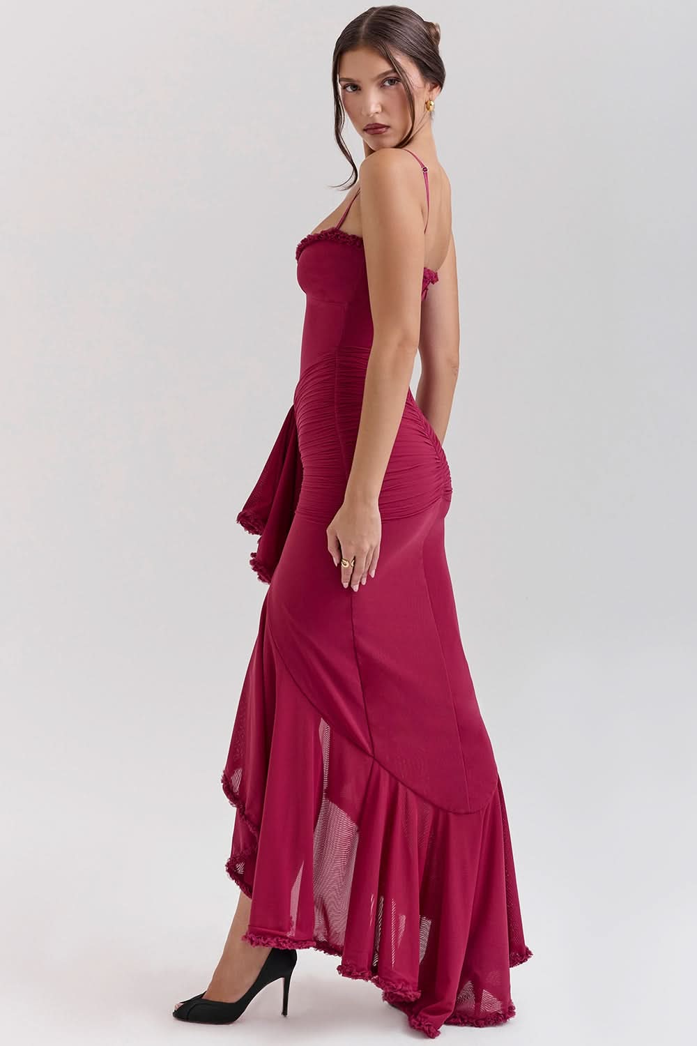 Gabbi Ruffled Midi Dress