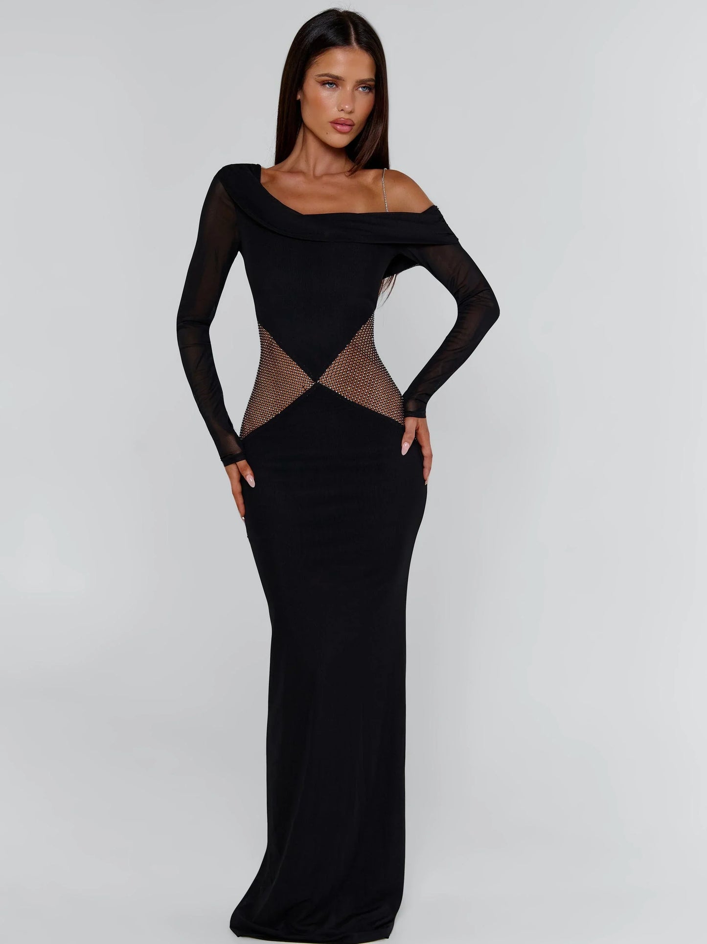 Lumina Black Maxi Dress