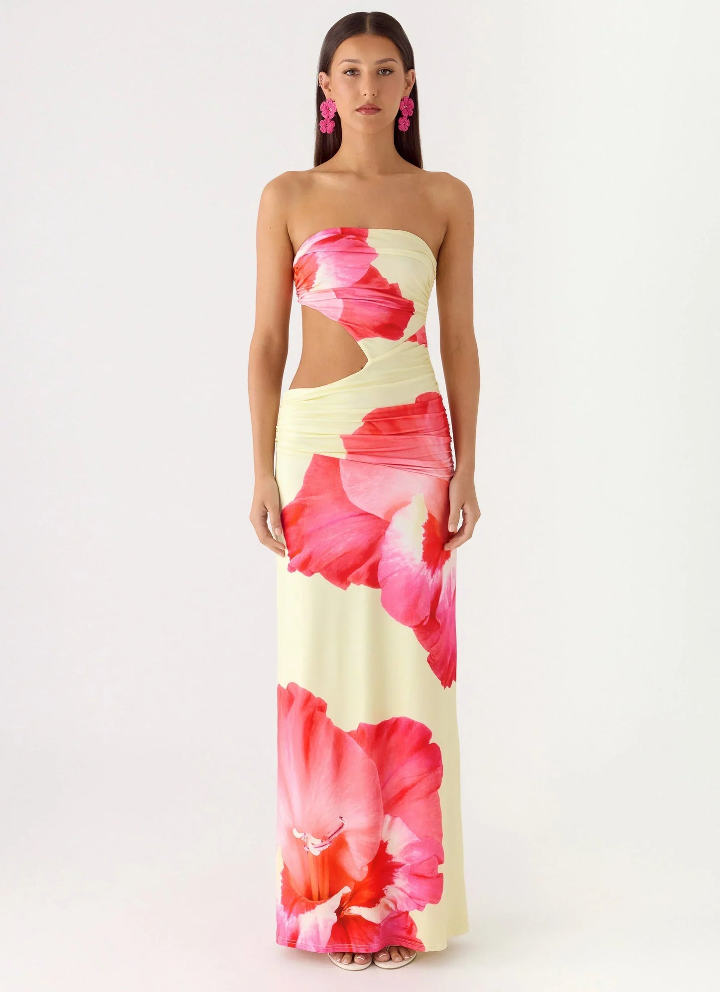 In The Rhythm Maxi Dress - Yellow Floral Spritz