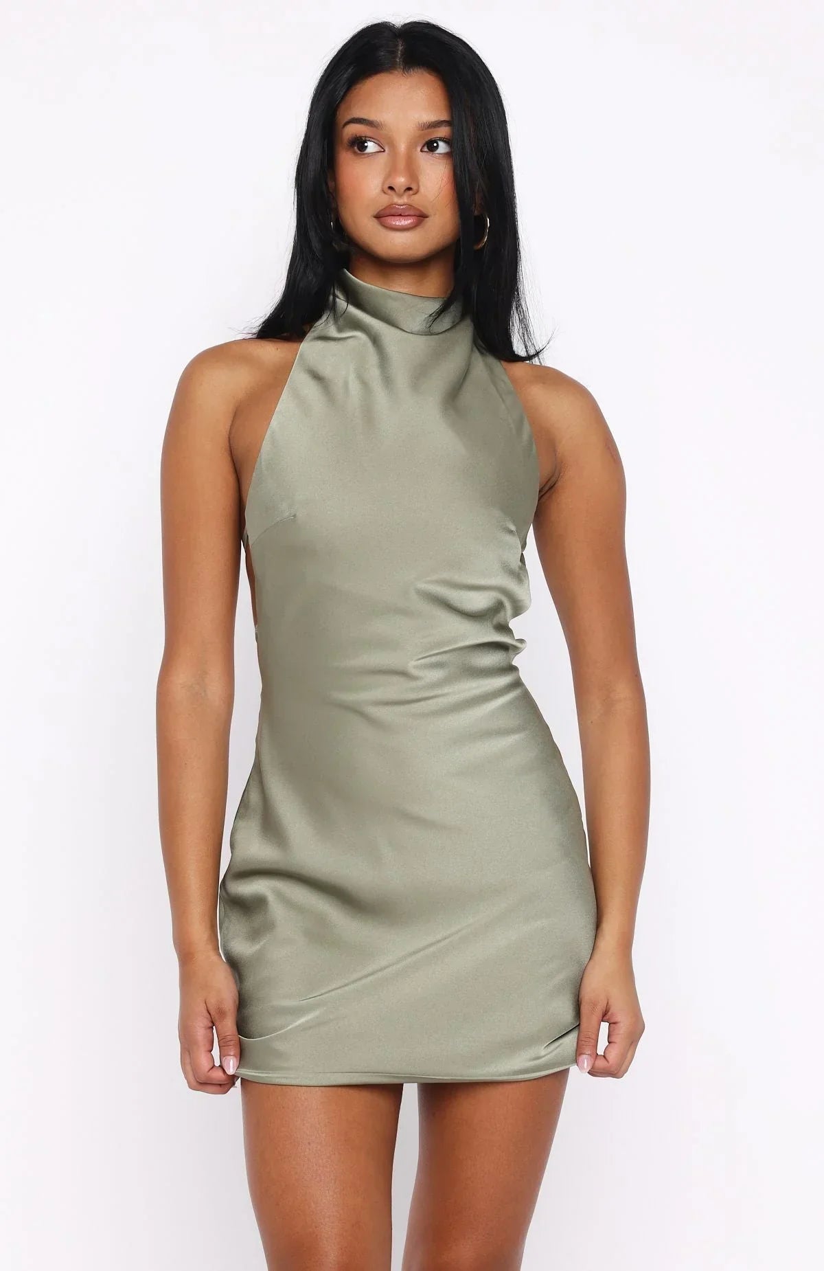 Khaki Whisper Mini Dress