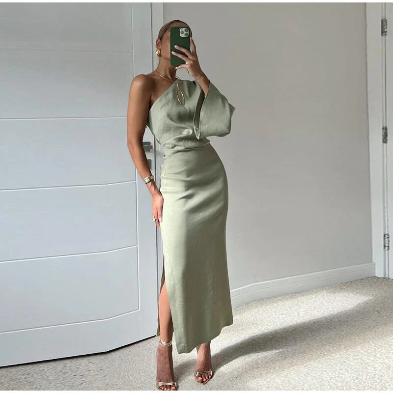 Alessandra Draped Midi Dress