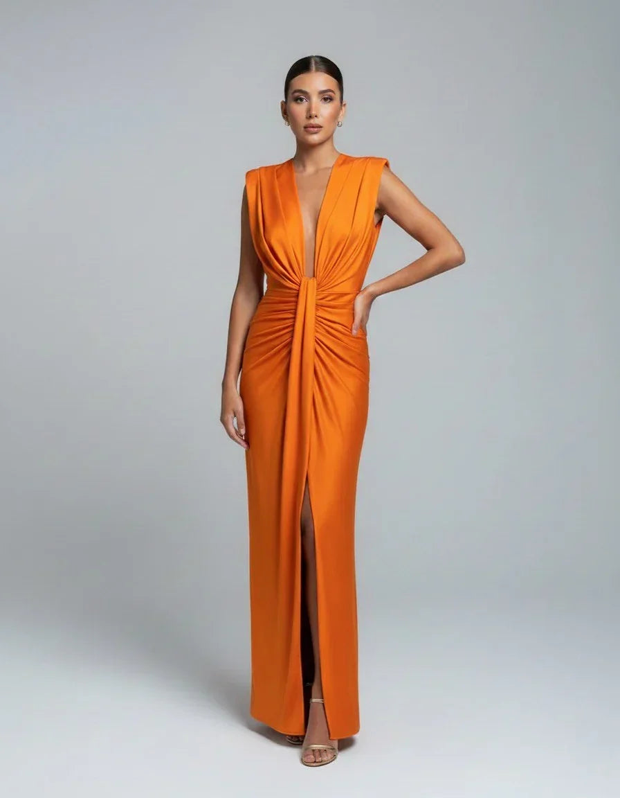 Sienna Ruched Maxi Dress