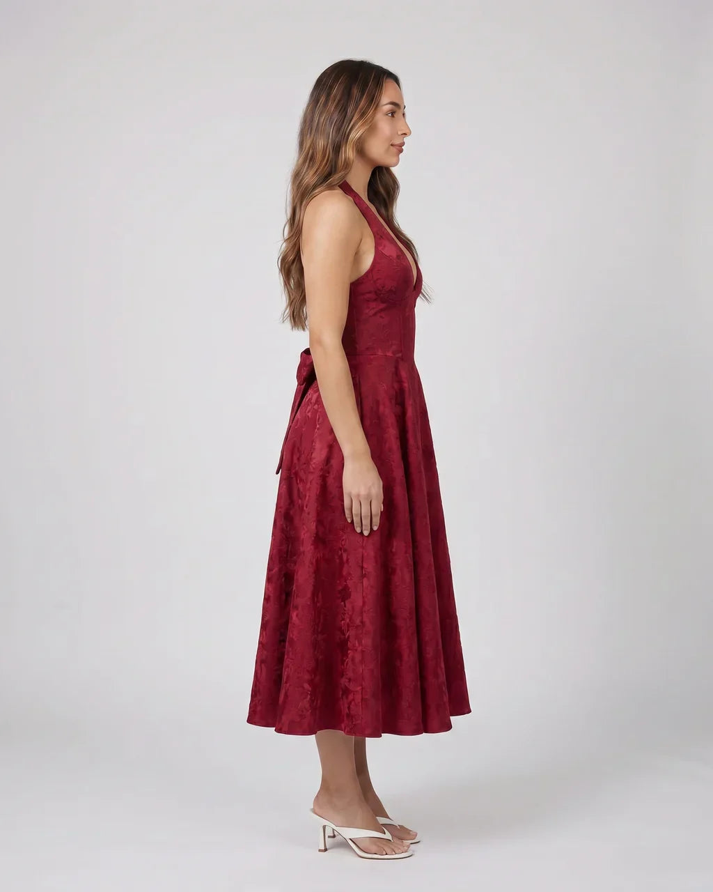 Sienna Jacquard Midi Dress
