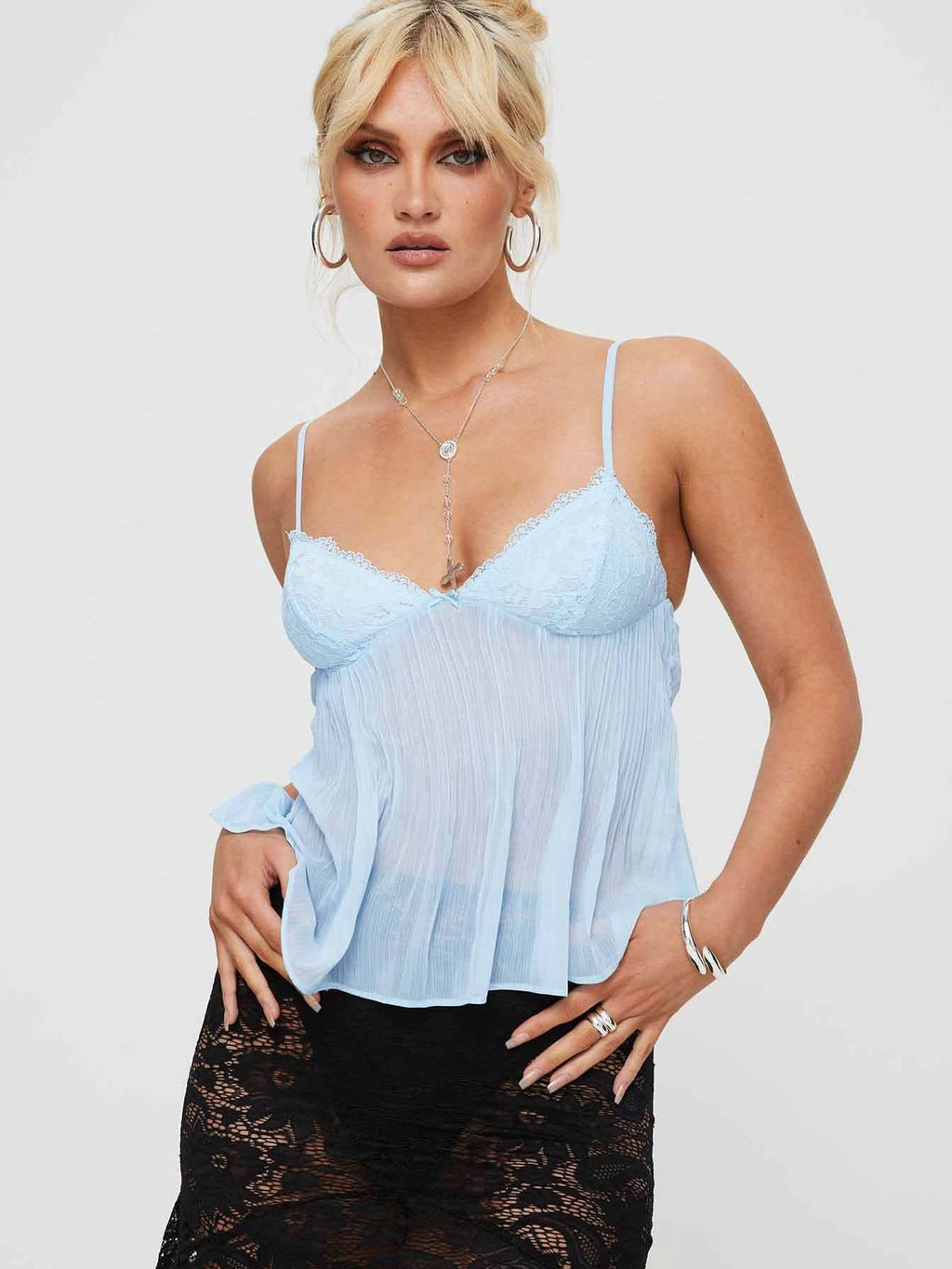 Sage Lace Cami Top