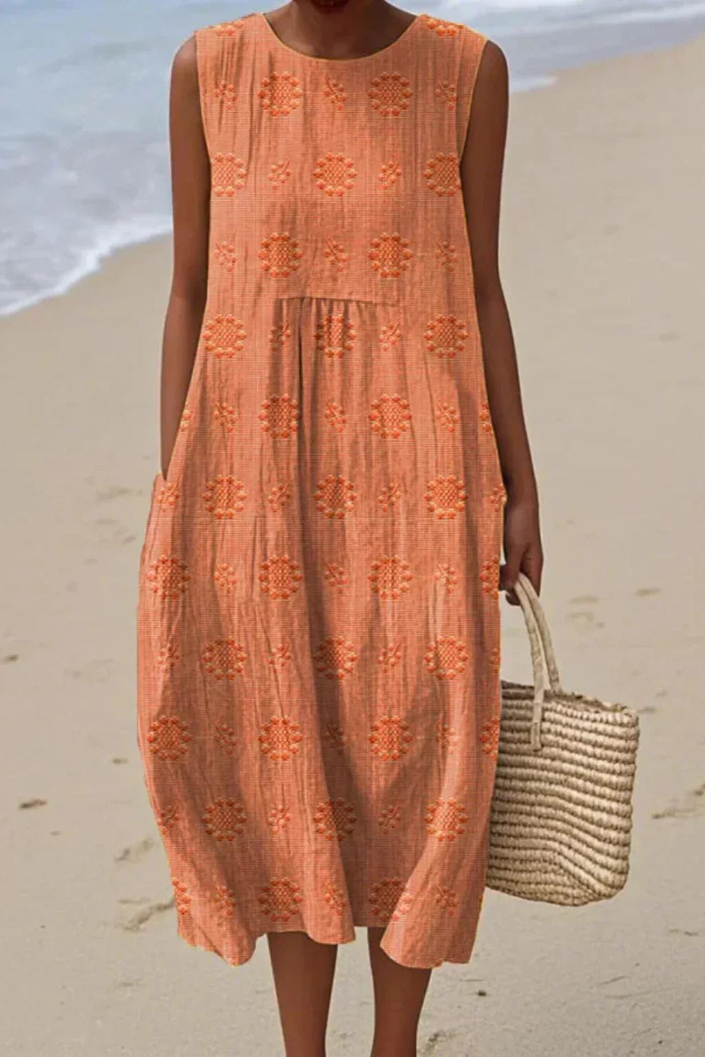 Riley Embroidery Midi Dress