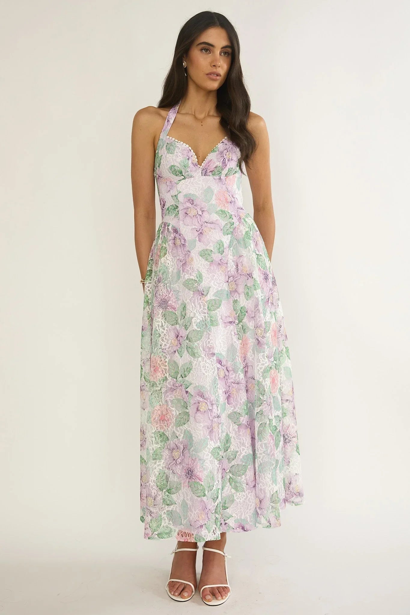 Florent Lace Maxi Dress Purple