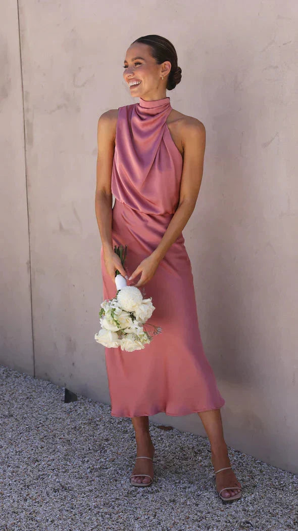 Cassandra Draped Midi Dress