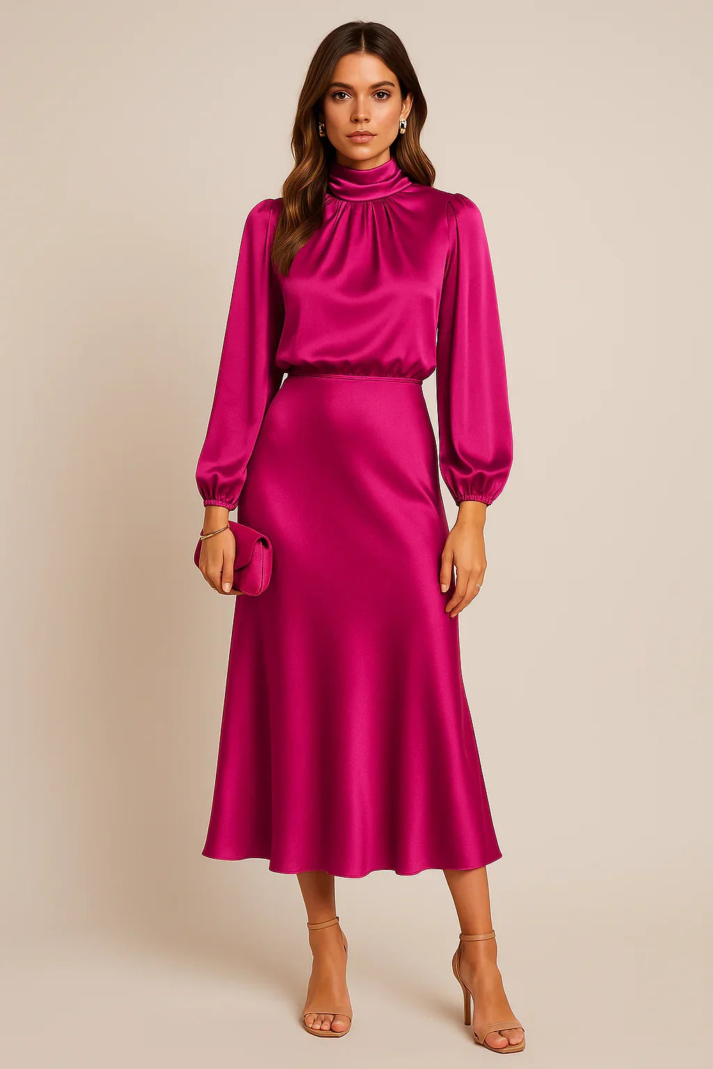 Amara Draped Midi Dress