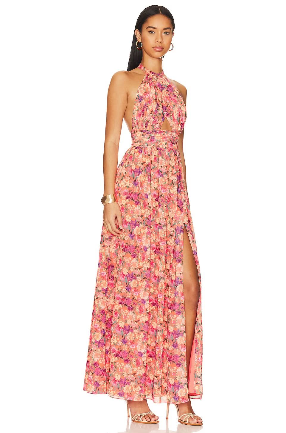 Corset Cutout Maxi Dress