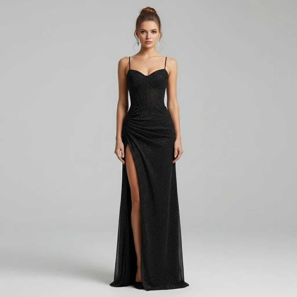Aria Ruched Maxi Dress