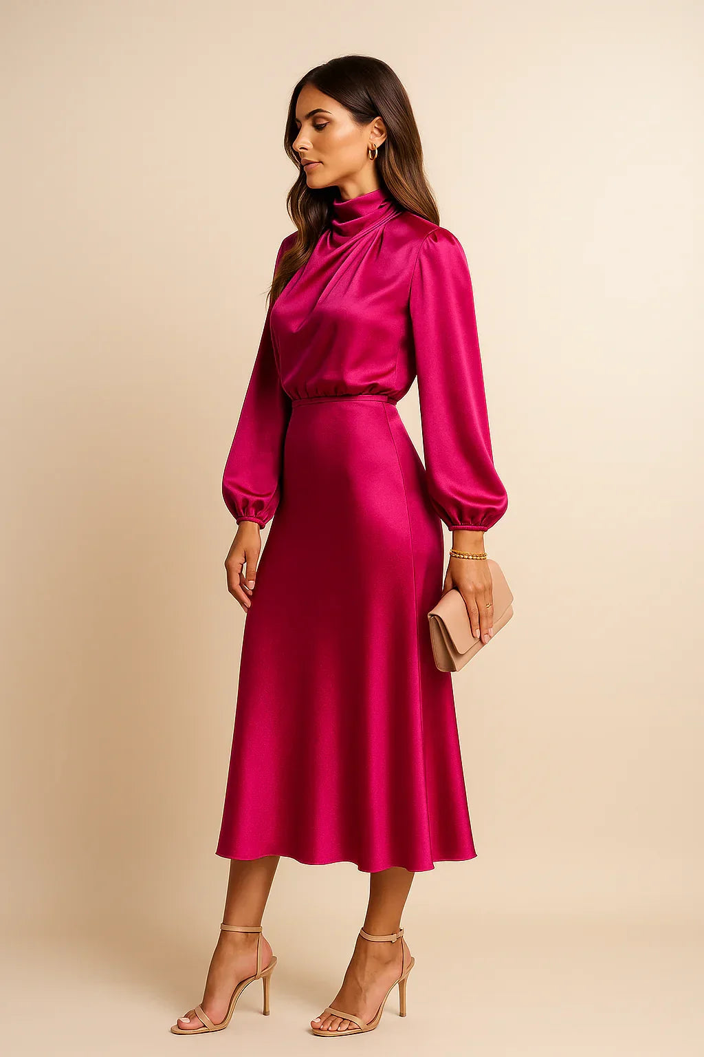 Amara Draped Midi Dress