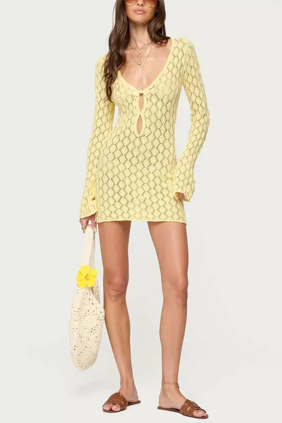 Lydia Tie-Front Mini Dress
