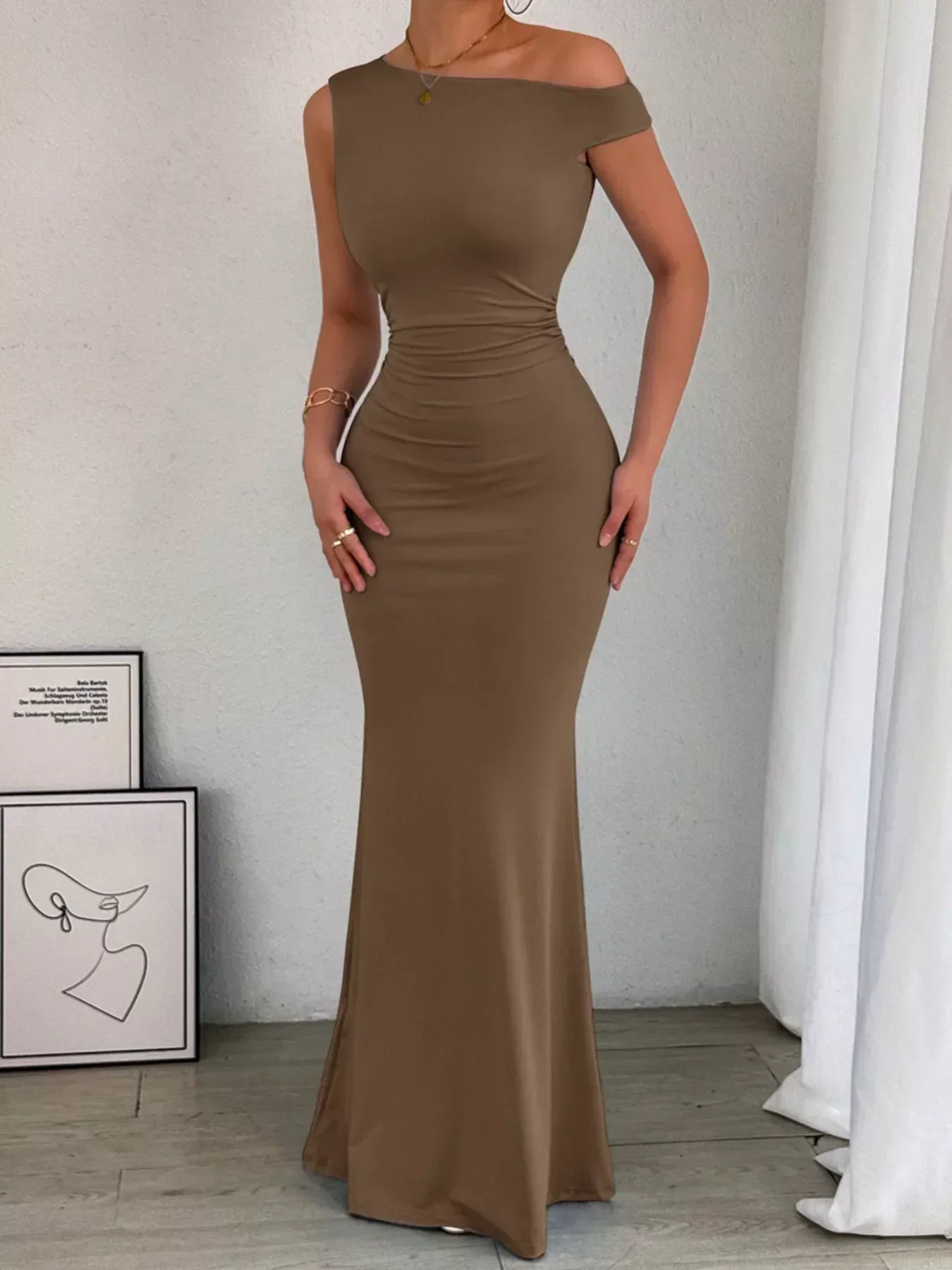Sienna Ruched Maxi Dress