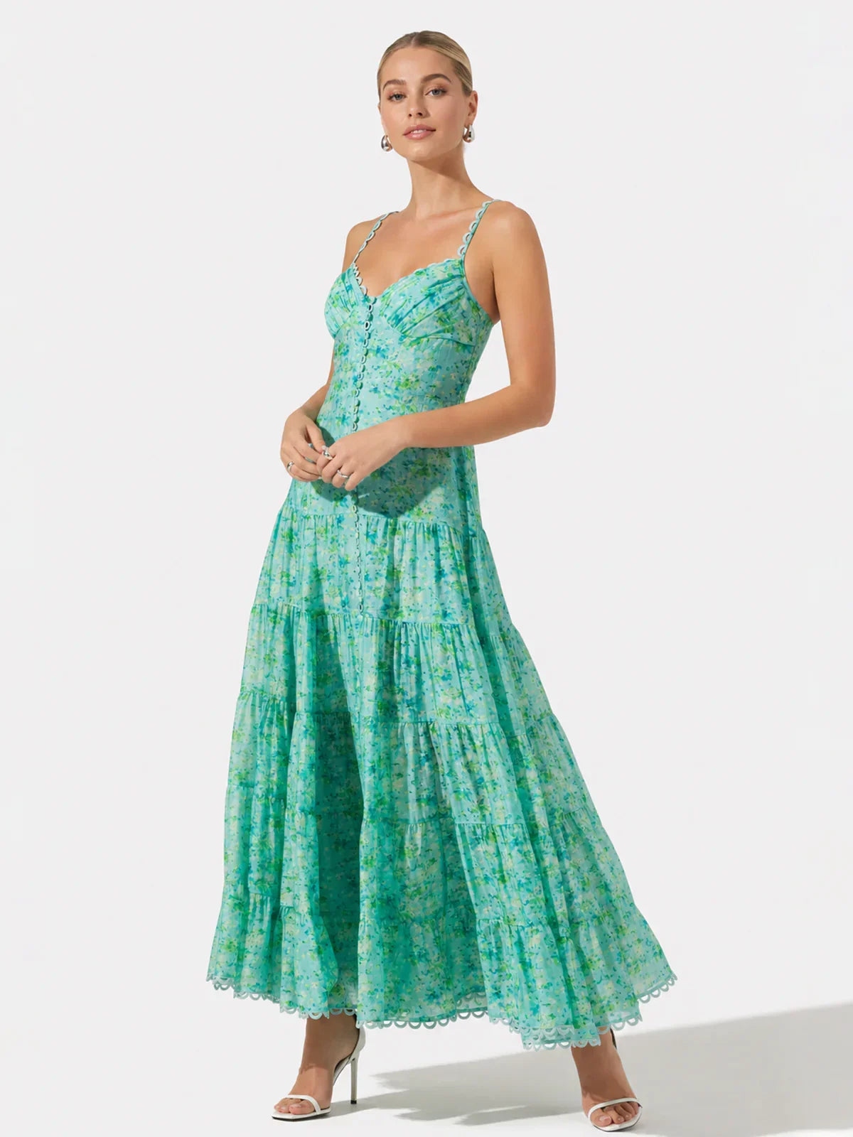 Tazia Tiered Floral Maxi Dress