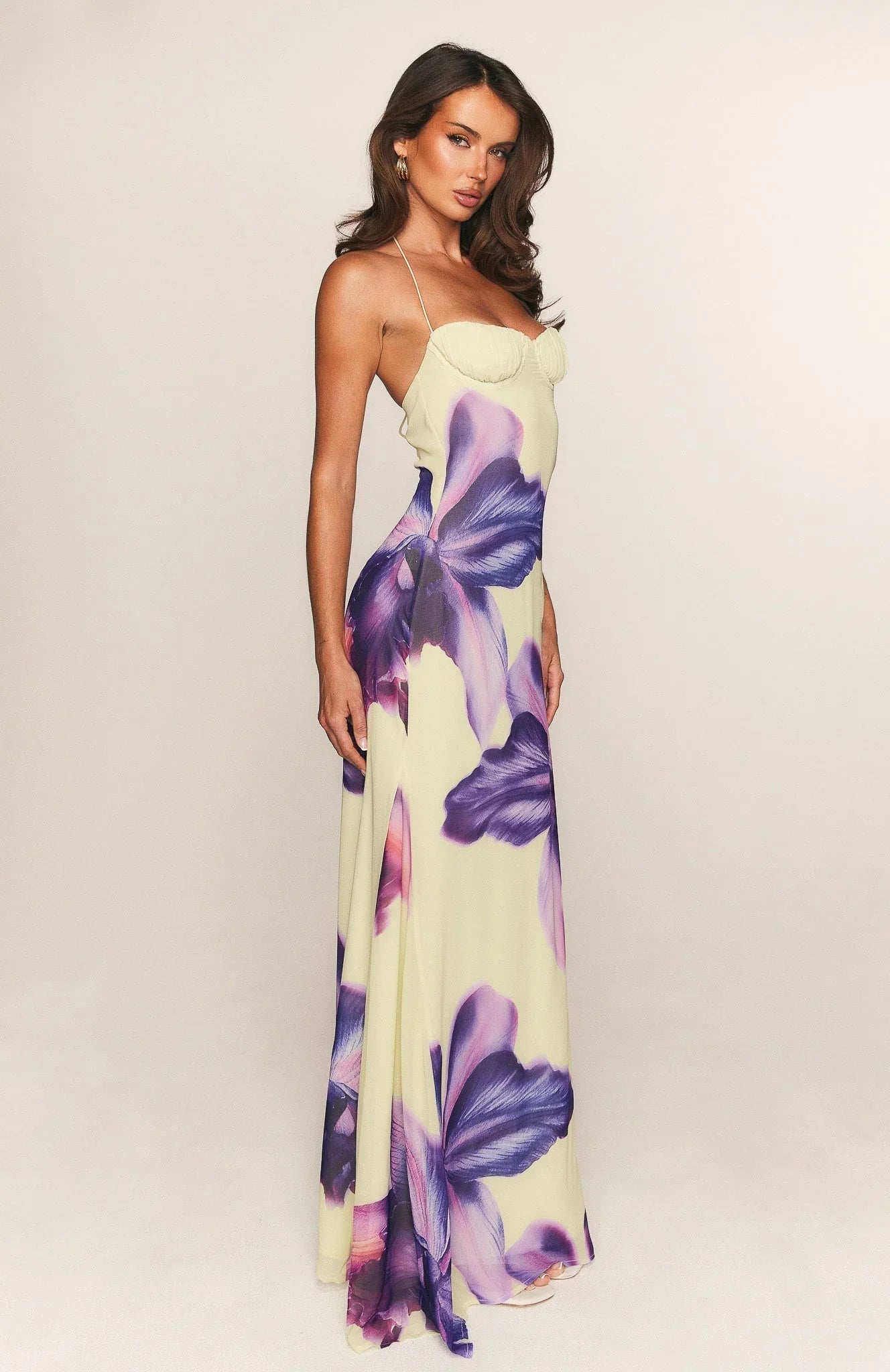 Amethyst Petal Maxi Dress