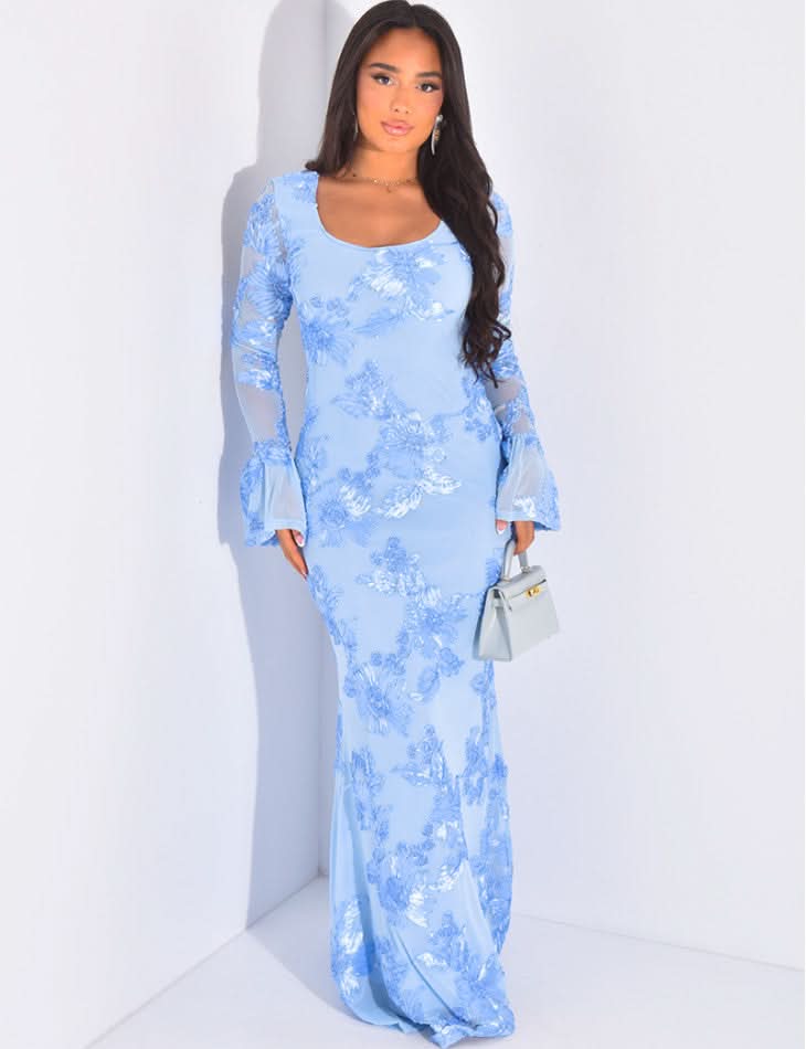 Isabella Sequin Maxi Dress