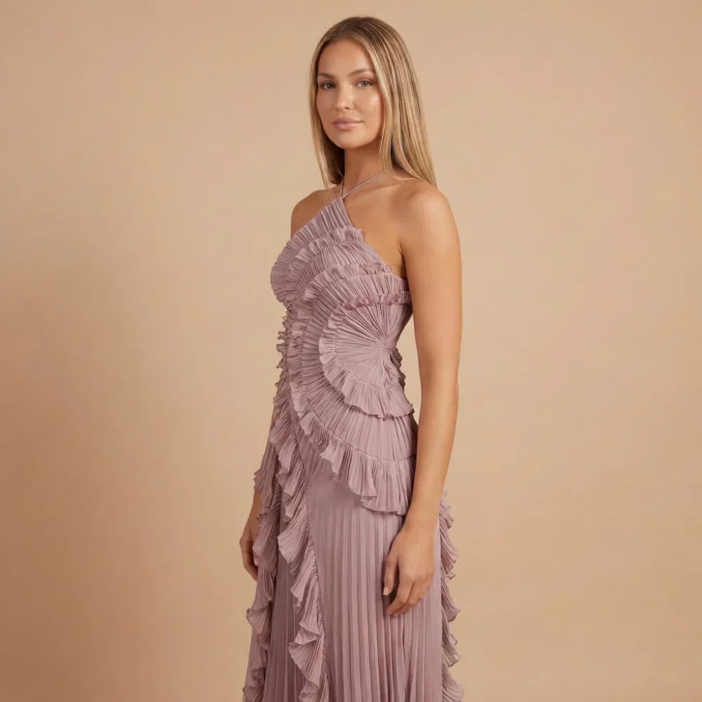 Isabella Ruffle Midi Dress