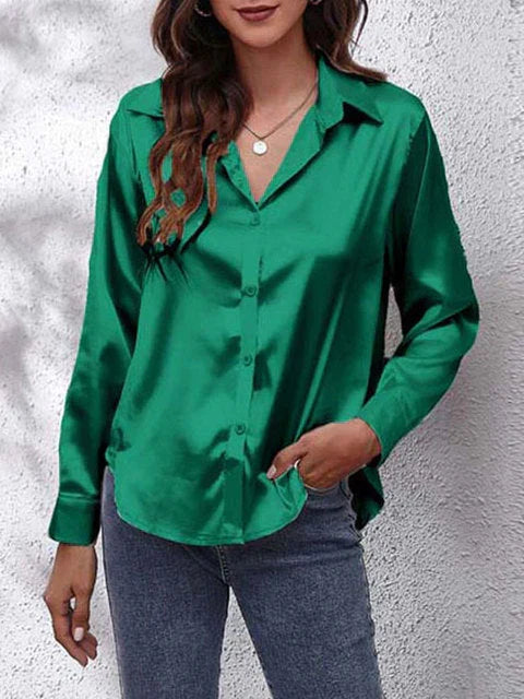 Sienna Satin Collared Top