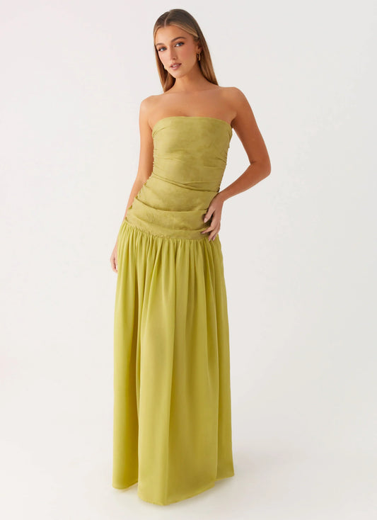 Dreamer Maxi Dress - Lime Zest