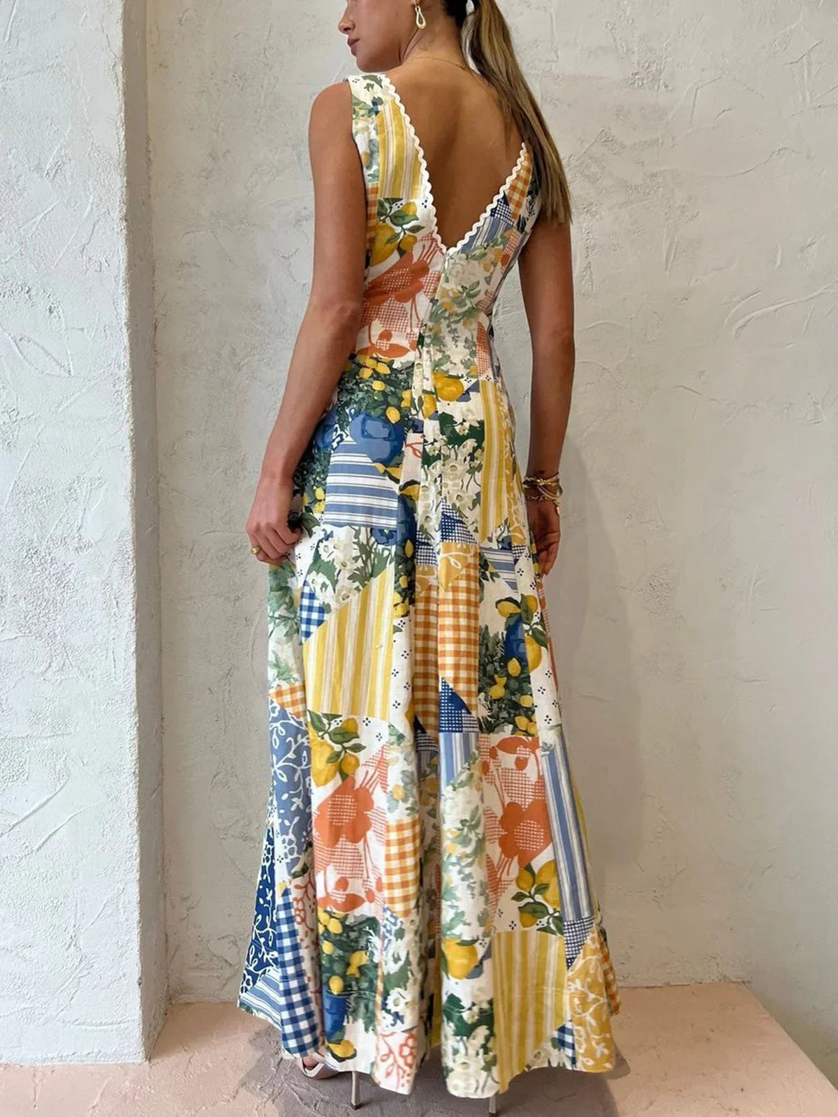 Solange Patchwork Maxi Dress