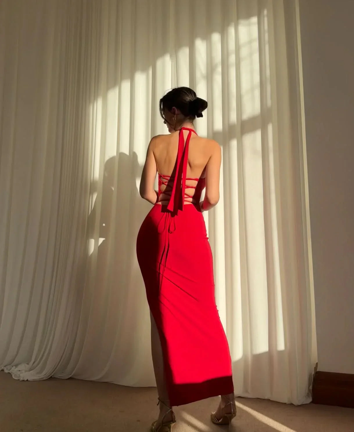 Sienna Halter Maxi Dress