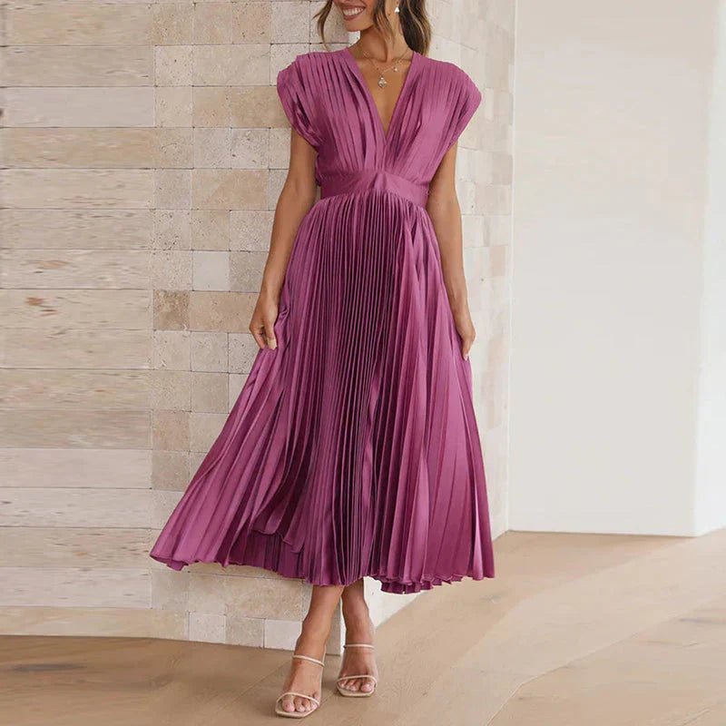 Ariana Pleated Midi Dress