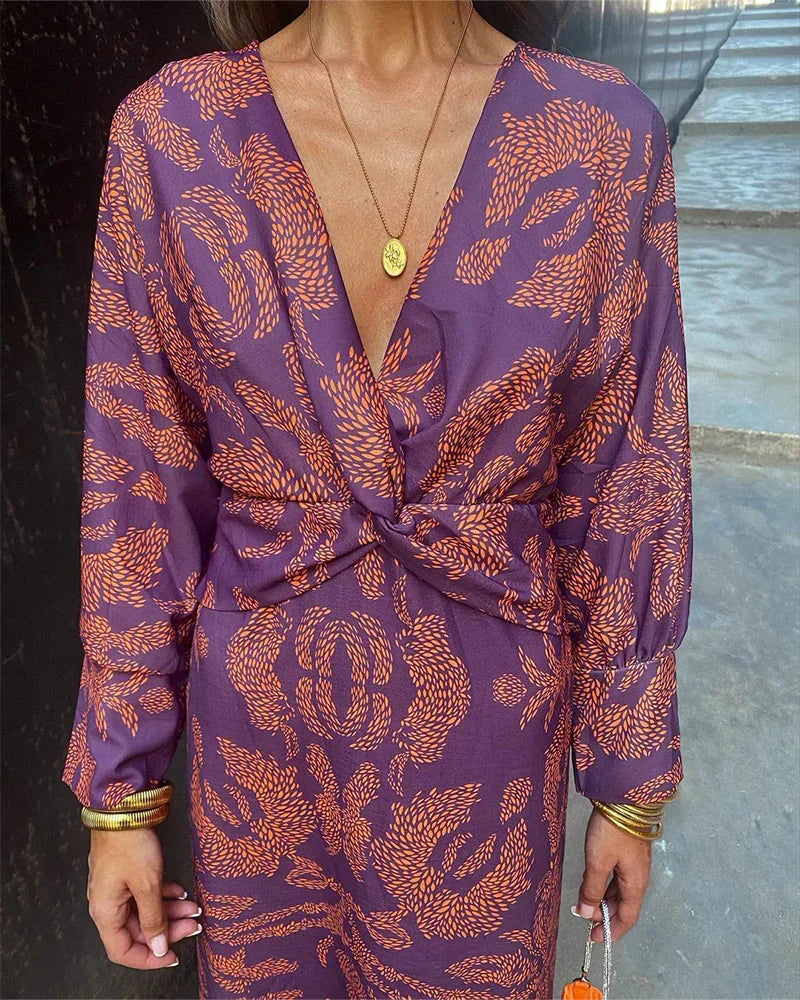Emmeline Wrap Midi Dress