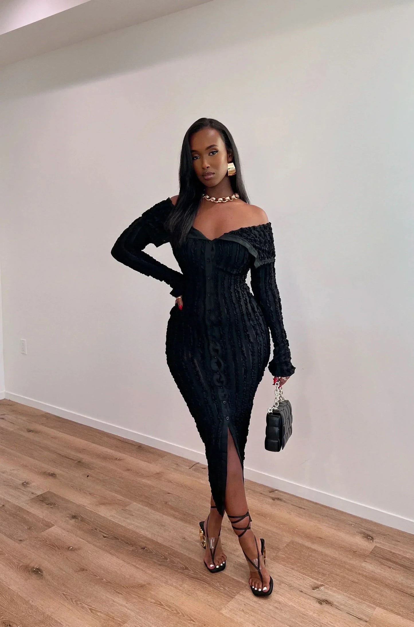 Cameron Ruched Midi Dress